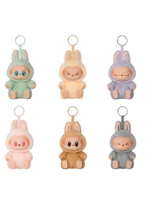 Labubu Plush Toy Collection, Monster Dolls with Hanging Loop, Assorted Pastel Colors Blind Box, Big Into Energy Version 2 Series, 1PCS Random Color