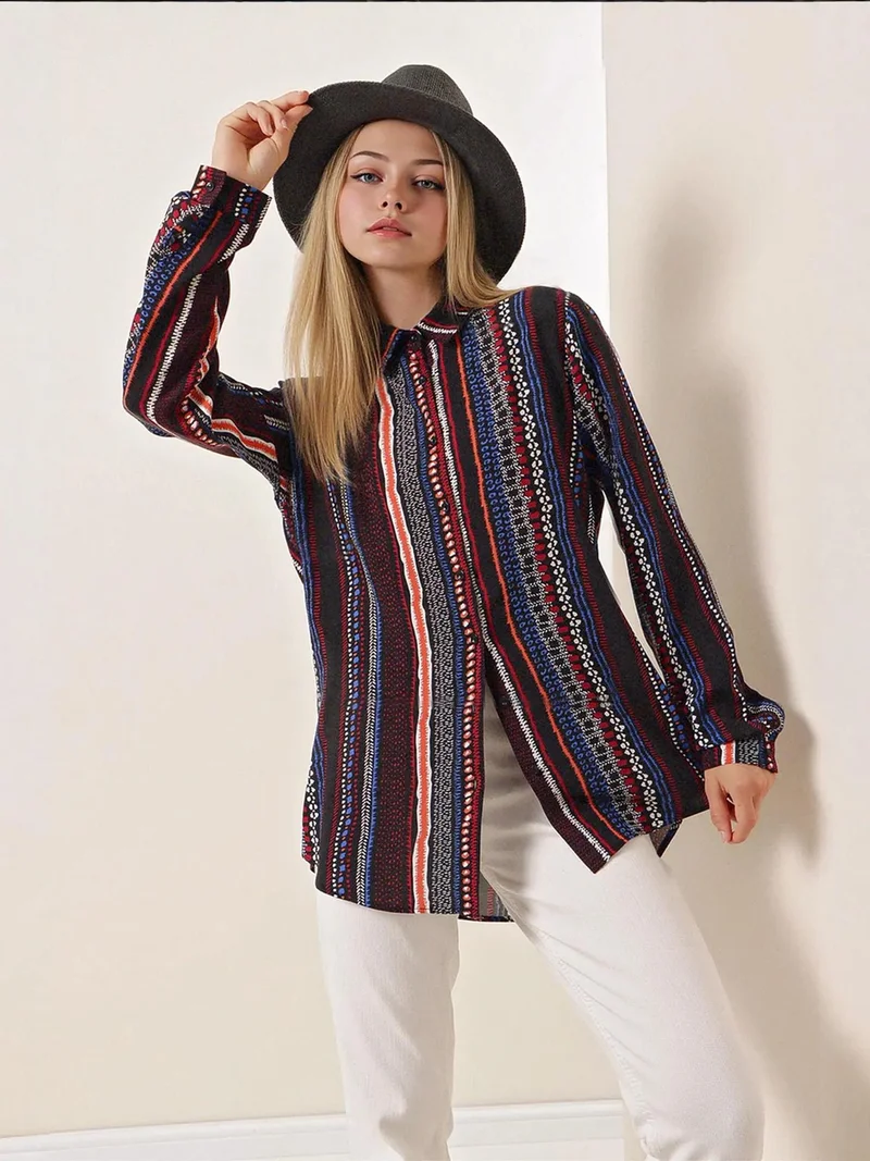 BIG DART BDART Patterned Long Sleeve Shirt