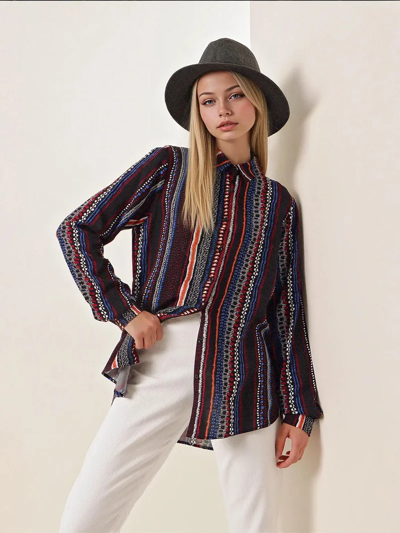 Big Dart BDART Patterned Long Sleeve Shirt