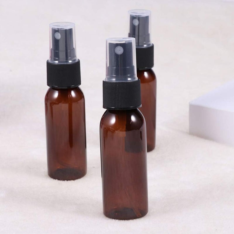 Hemobllo Amber Glass Spray Bottles : 5Pcs 50ml Refillable Spray Bottle Empty Liquid Containers for Perfumes Essential Oils, Travel and Daily Use - Image 1