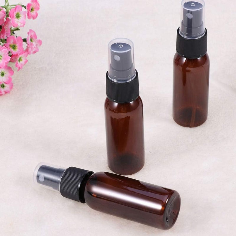 Hemobllo Amber Glass Spray Bottles : 5Pcs 50ml Refillable Spray Bottle Empty Liquid Containers for Perfumes Essential Oils, Travel and Daily Use - Image 3