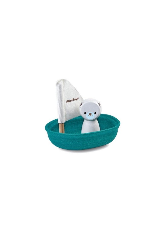PlanToys Sailing Boat with Polar Bear Bath and Water Play Toy (5712) | Sustainably Made from Rubberwood and Non-Toxic Paints and Dyes | Eco-Friendly PlanWood - Image 1