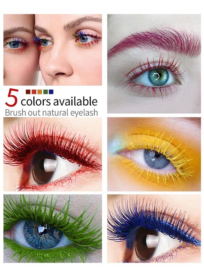 LYSdefeu Burgundy Mascara Voluminous Waterproof,Colored Tubing Mascara for Eyelashes,Longlasting Curling Liquid Lash Princess Extensions Red Mascara Volume and Length,Cosplay Party Stage Eye Makeup for Women - Image 2