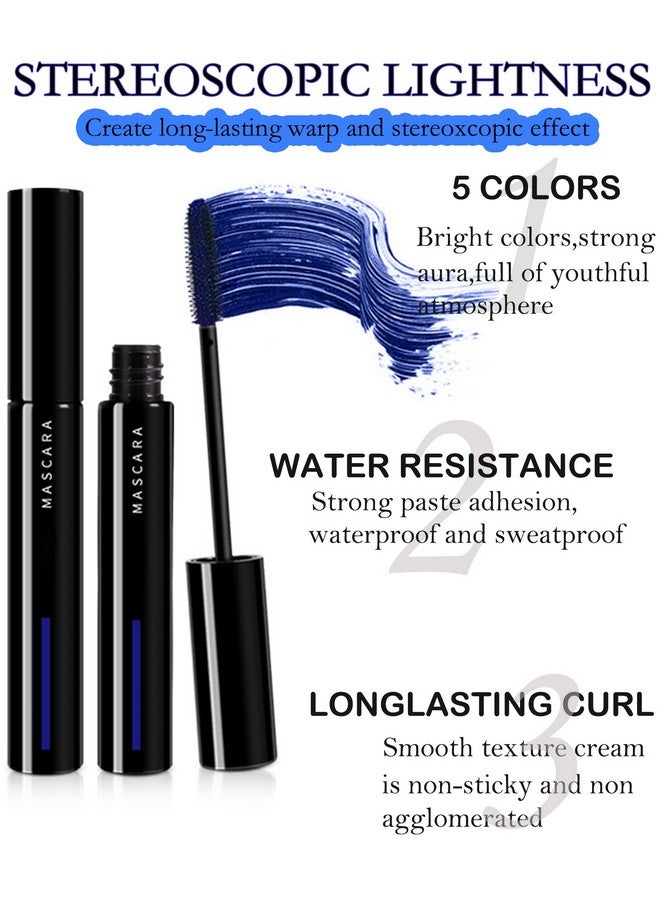 LYSdefeu Burgundy Mascara Voluminous Waterproof,Colored Tubing Mascara for Eyelashes,Longlasting Curling Liquid Lash Princess Extensions Red Mascara Volume and Length,Cosplay Party Stage Eye Makeup for Women - Image 4