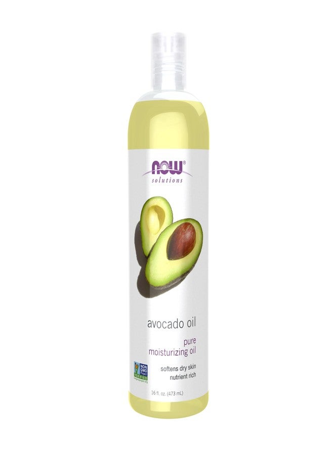 NOW Foods Solutions, Avocado Oil, 100% Pure Moisturizing Oil, Nutrient Rich and Hydrating, 16-Ounce - Image 1