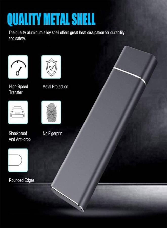 SSD External Solid State Hard Drive, USB 3.1 To Type C Computer Backup Support Data Storage Device, Fast Data Transfer Memory Storage Solid Drive For Windows XP PC Laptop And Mac, (1pc, 4TB)