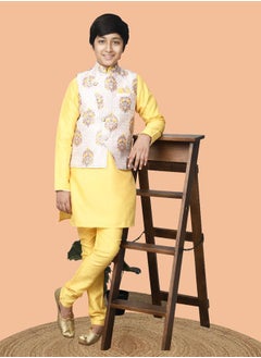 LILPICKS Kurta Pyjama Set with Printed Nehru Jacket  - Image 1