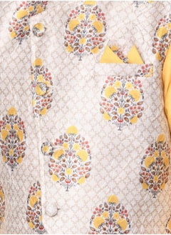 LILPICKS Kurta Pyjama Set with Printed Nehru Jacket  - Image 4