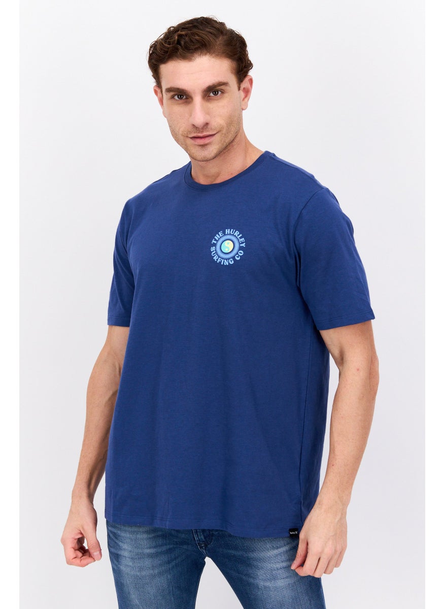 Hurley - Men Sportswear Fit Short Sleeve Outdoor T-Shirt, Blue - Image 1