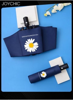 Joychic Daisy Pattern Black Glue Summer Sun Protection Anti-ultraviolet Waterproof Umbrella UV Dual-purpose Rain Umbrella  - Image 1