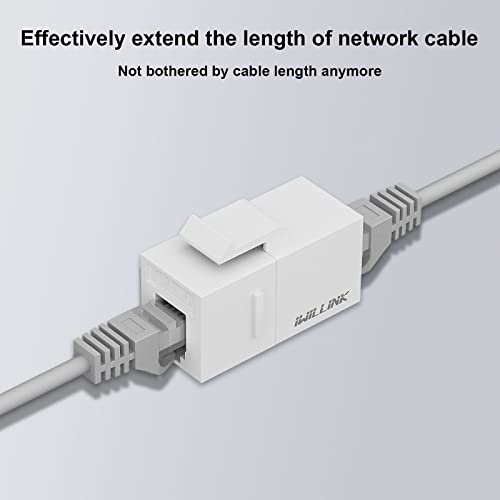 iwillink RJ45 Cat6 Keystone Coupler 25-Pack, Female to Female Cat6 Keystone Jack, UTP Keystone Coupler Insert,Keystone Jack, White - Image 4