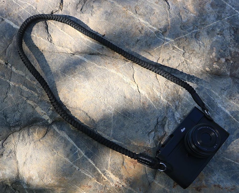 HITHUT Paracord Woven Camera Neck Shoulder Strap Belt Hand Compatible with Canon Nikon Sony Olympus Pentax Fujifilm Panasonic SLR DSLR Digital Mirrorless Cameras 36inch Black - Image 2