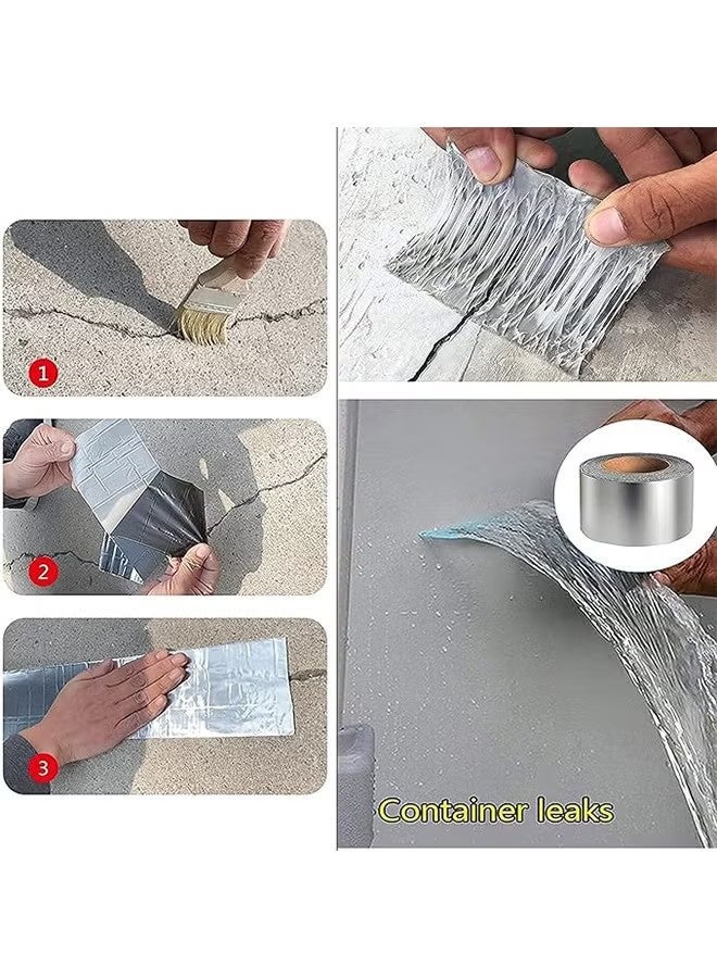واي جيه 1 PCS شريط مقاوم للماء شريط رقائق الألومنيوم إصلاح شريط لاصق مقاوم للماء شريط مطاطي بوتيل شريط مناسب لتسرب الأنابيب سقف الماء - Image 5