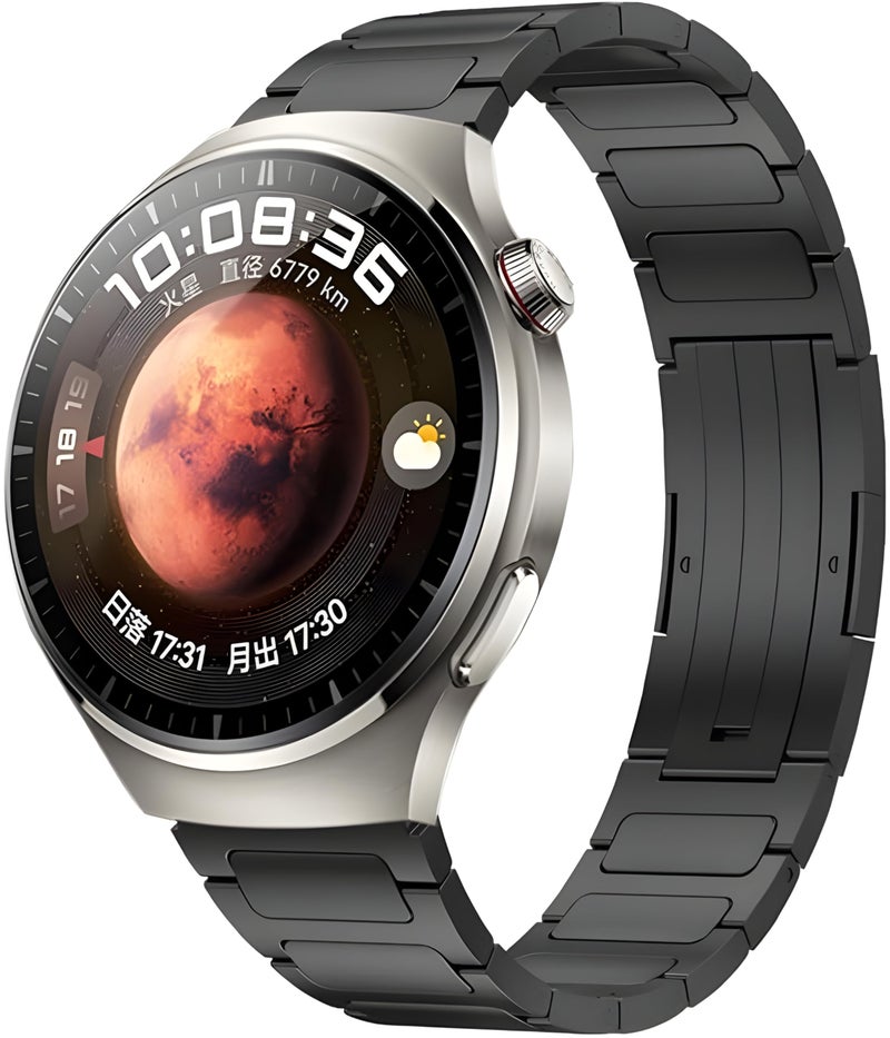 NEXT STORE Stainless Steel Double Button Quick Clamp Band Compatible with Huawei GT5 Pro, GT5, GT4, GT3 Pro, GT, GT1 (46mm) – Premium Replacement Strap - Image 2