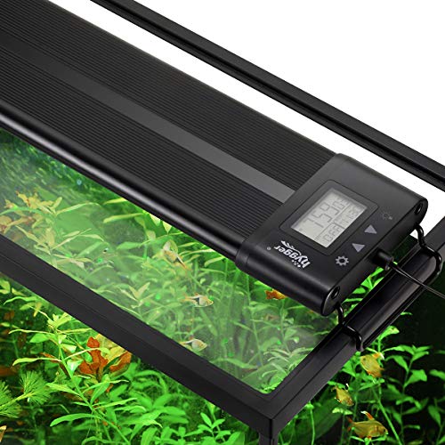 hygger Auto On Off LED Aquarium Light 1824 Inches Dimmable 7 Colors Full Spectrum Fish Tank Light Fixture for Freshwater Planted Tank Build in Timer Daylight Moonlight DIY Modes - Image 1