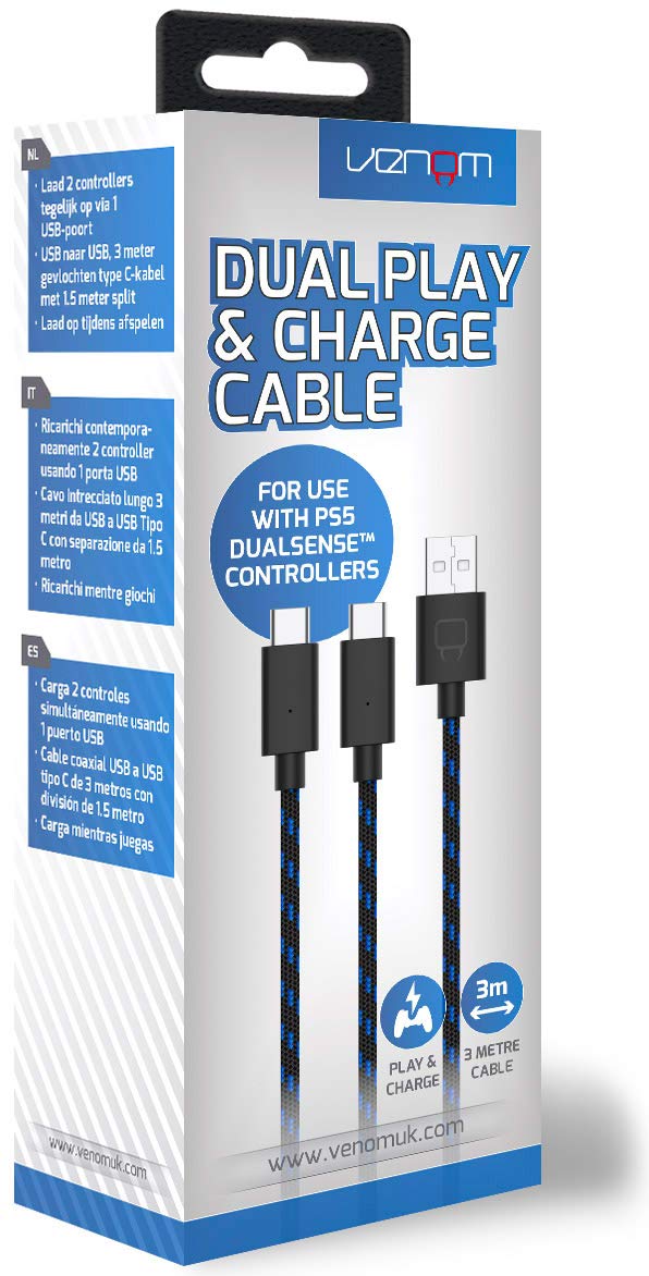 Venom 3 Metre Dual Play Charge Cable PS5 - Image 2