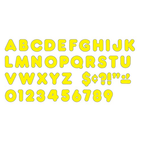 Trend Enterprises Trend Yellow 4" Casual Uppercase Ready Letters, Bulletin Board Decor, 4-Inch, 75 Pieces - Image 2