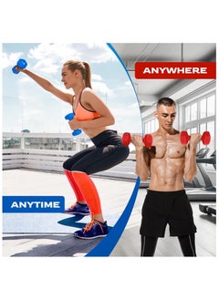 Yes4All Yes4All Neoprene Dumbbell Pair 2KG Hand Weight Strength Training for Home Gym Fitness - 2KG Blue  - Image 4