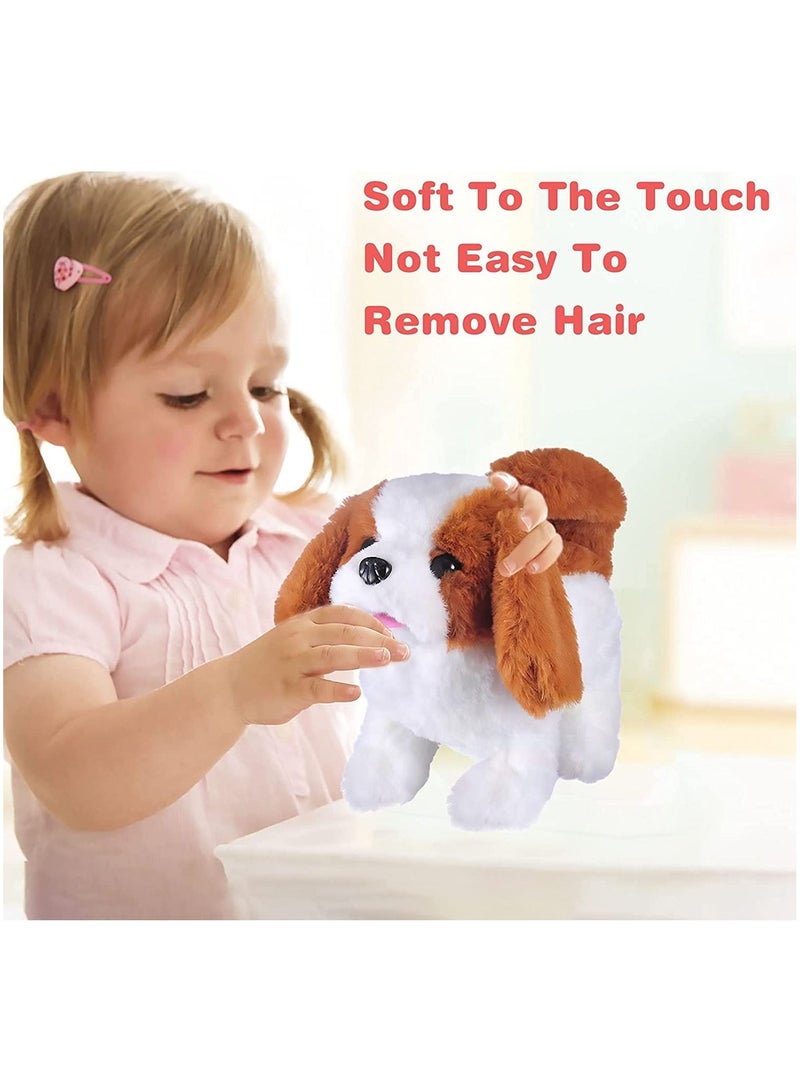 Excefore Plush Interactive Toy, Electronic Pet, Plush Golden Retriever Toy Puppy Electronic Interactive Pet Dog, Can Walking, Barking, Tail Wagging, Stretching, Companion Animal for Kids (Saint Bernard)  - Image 3