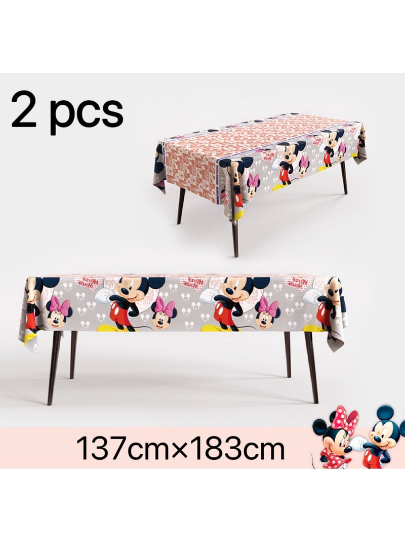 Birthday Tablecloth Disposable Waterproof Cartoon Color Birthday Party Decoration Supplies Tablecloth 183cm*137cm  - Image 1