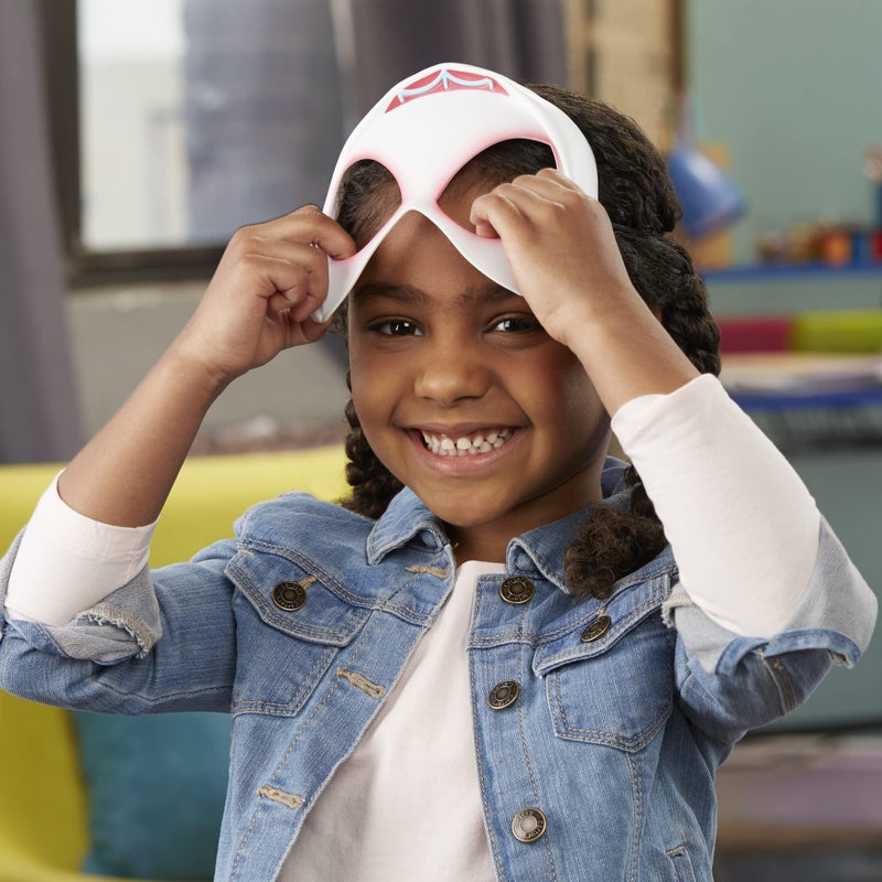 Marvel Spider-Man: Across The Spider-Verse Spider-Gwen Web-Shot Slinger Mask and Blaster Set, Spider-Man Web Shooter Toy, Super Hero Toys for 5 Year Old Girls and Boys and Up - Image 3