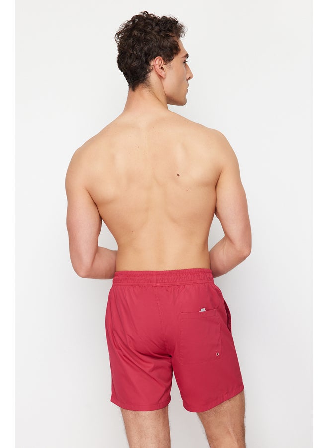 Burgundy Garnish Standard Length Swimsuit Marine Shorts TMNSS20DS0022
