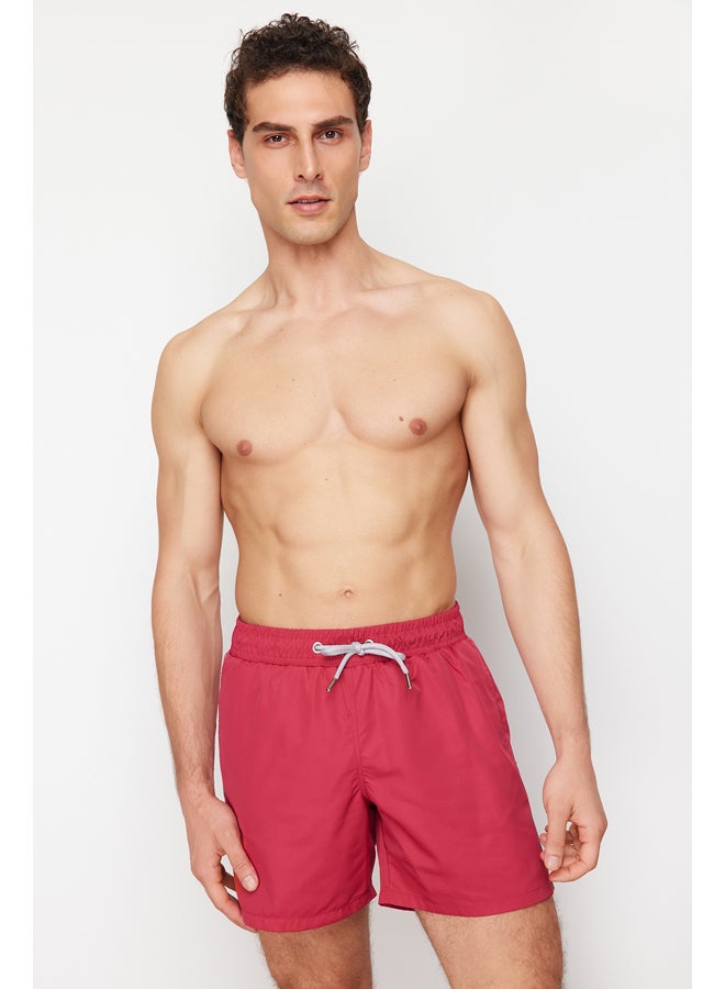 Burgundy Garnish Standard Length Swimsuit Marine Shorts TMNSS20DS0022