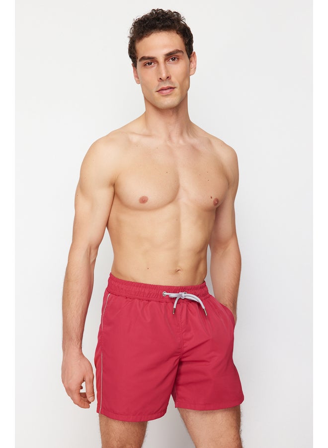 Burgundy Garnish Standard Length Swimsuit Marine Shorts TMNSS20DS0022
