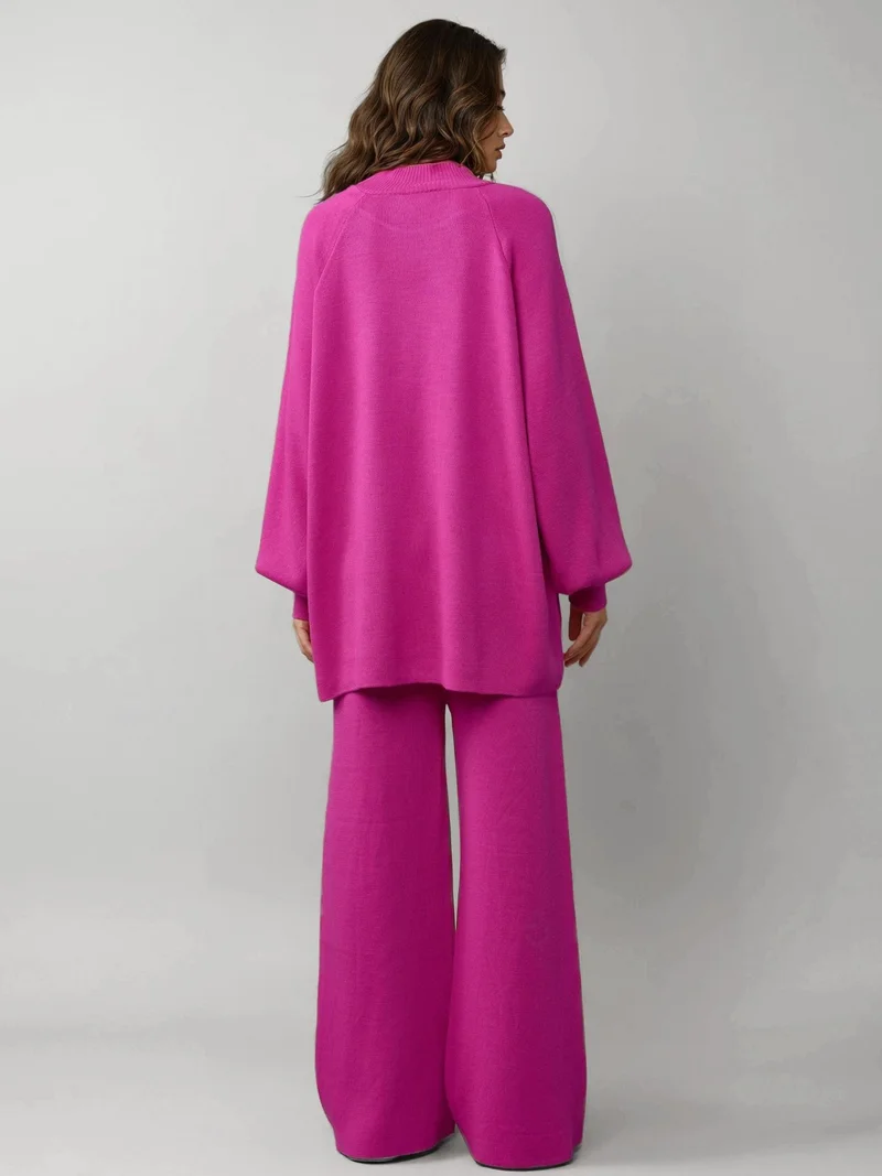 MY FASHION MY FASHION Loose Fit Sweater & Pants Knit Co-ord Set