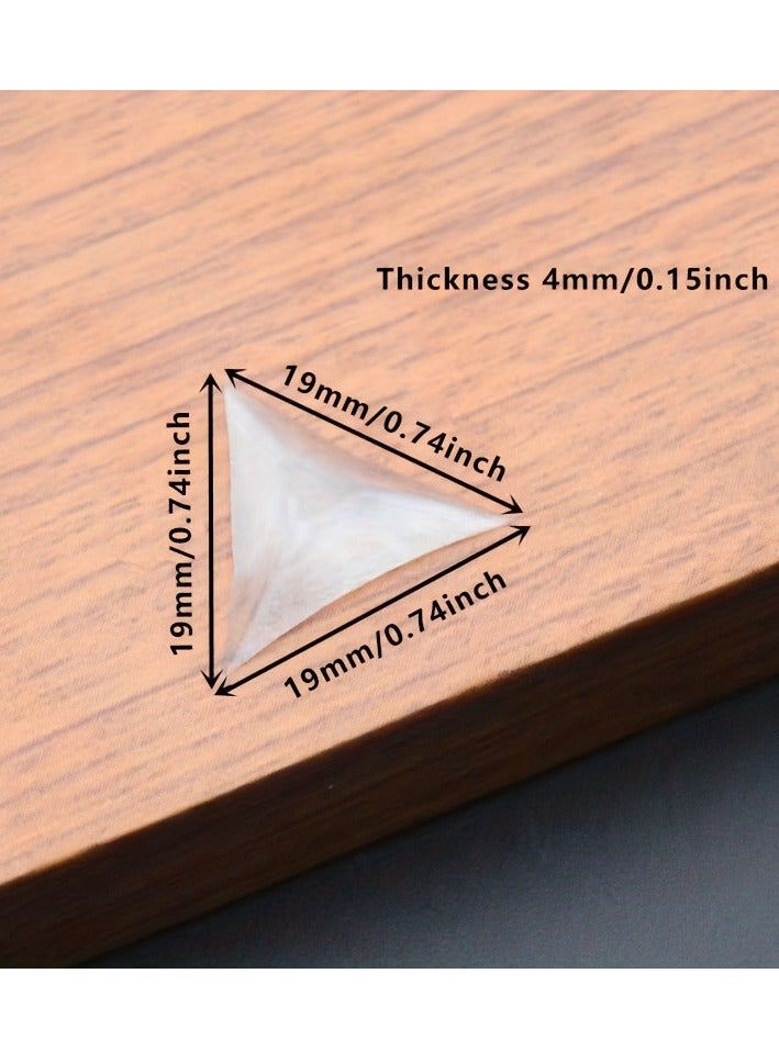 Stair Dust Corners, Inside Triangle Guard Decorative Anti-Dirty Corner Protector Dustproof for Drawer Furniture Cabinet Wardrobe Wooden Steps Dead Corner(Clear 100PCS)  - Image 2