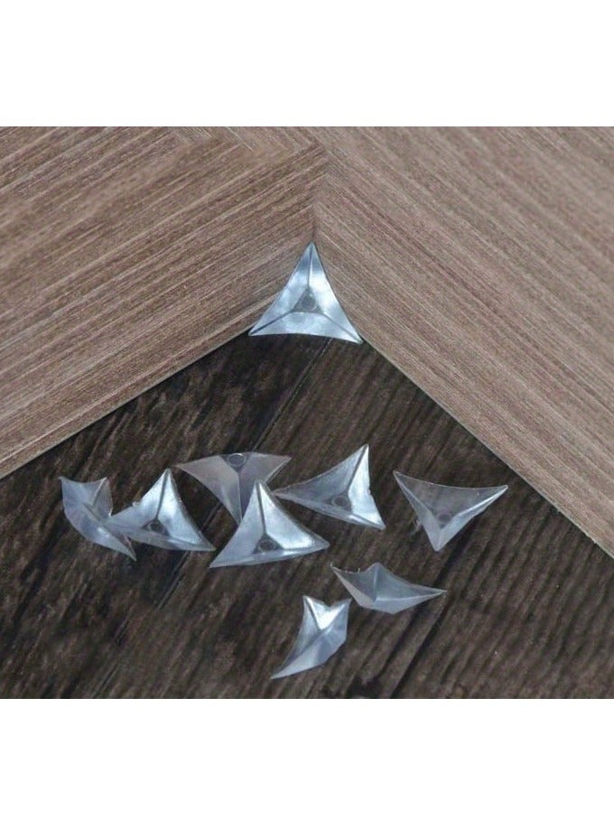 Stair Dust Corners, Inside Triangle Guard Decorative Anti-Dirty Corner Protector Dustproof for Drawer Furniture Cabinet Wardrobe Wooden Steps Dead Corner(Clear 100PCS)  - Image 4