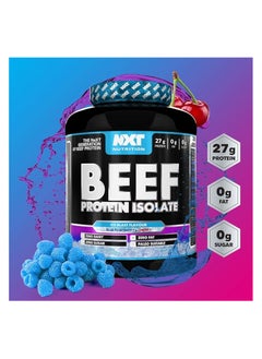 NXT Nutrition Beef Protein Isolate, Ice Blast Blue Raspberry & Cherry Flavour, 1.8kg, 60 Servings  - Image 3