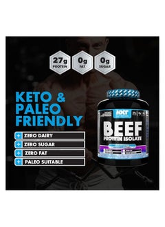 NXT Nutrition Beef Protein Isolate, Ice Blast Blue Raspberry & Cherry Flavour, 1.8kg, 60 Servings  - Image 4