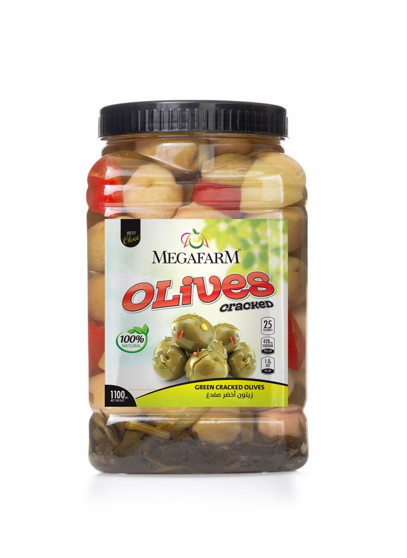 Megafarm Pickled Green Olives (Cracked) 1100gm  - Image 3