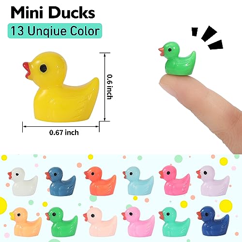 Rachan130 Pcs Mini Ducks Bulk Resin Duck Figurines for Miniature Landscape Garden Aquarium Potted Accessories Home Prank Game Dollhouse Decor Office Decompression - Image 5
