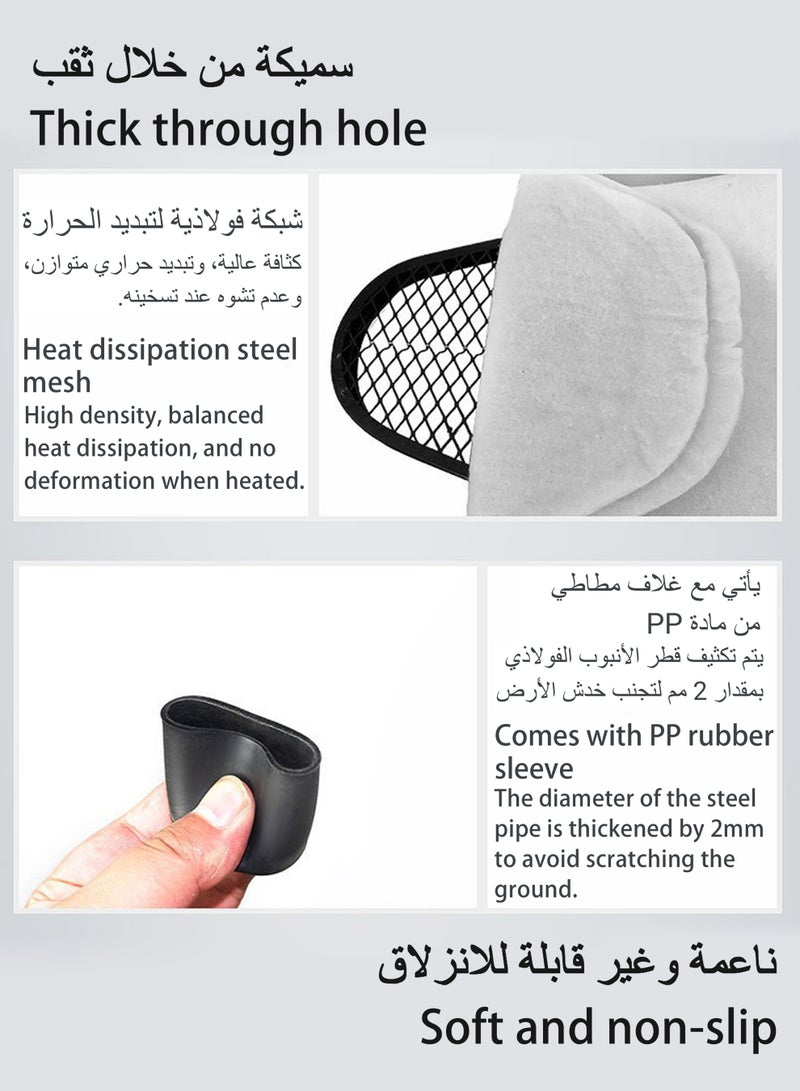 WAMIT Ironing Board, Folding Ironing Stand with Iron Rest, Heavy Sturdy Metal Frame Legs Iron Stand, Ironing Board Adjustable Height for Dorm, Home, Laundry Room, 110 x 31 cm, Grey - Image 5