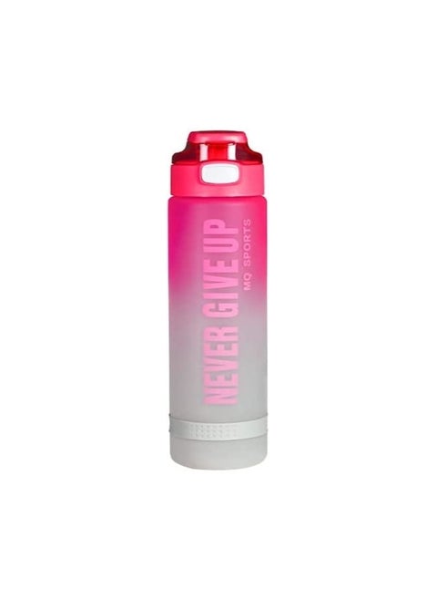 Water Bottles Never Give Up with Scale Time Marker For Fitness, 1L pink
