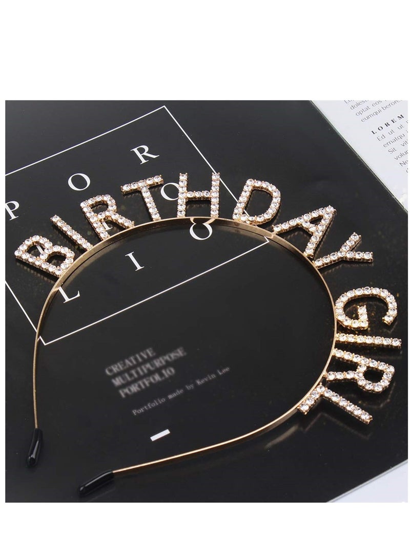 إسكدنيا Birthday Girl Headband Birthday Tiara for Women Girls Happy Princess Crown - Image 5