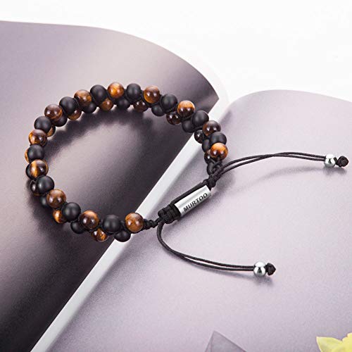 murtoo Bead Chakra Bracelets for Men and Women, Double-layered Healing Yoga Crystals Beaded Bracelet, Natural Stone Mens Bracelet for Meditation, Relax Anxiety - Image 5