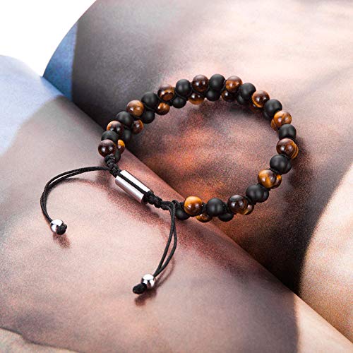 murtoo Bead Chakra Bracelets for Men and Women, Double-layered Healing Yoga Crystals Beaded Bracelet, Natural Stone Mens Bracelet for Meditation, Relax Anxiety - Image 4