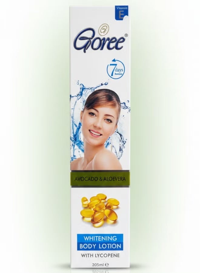 Whitening Body Lotion White 205 ml Brightening Moisturizing Skin Lightening Smooth Soft Body Care