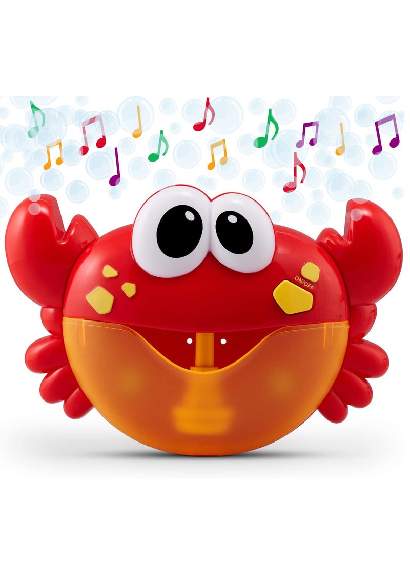 SYOSI Crab Bubble Bath Maker for The Bathtub. Blows Bubbles and Plays 24 Children¡¯s Songs ¨C Baby, Toddler Kids Bath Toys Makes Great Gifts for Toddlers ¨C Sing Along Bath Bubble Machine  - Image 1