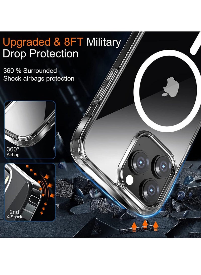 ELTRAZONE iPhone 14 Pro 6.1" Case Cover - Clear Shockproof Bumper, Anti-Scratch, MagSafe Wireless Charging Compatible - Image 3