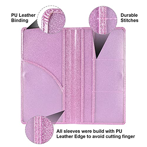 Cacturism Car Registration and Insurance Holder, Car Accessories Vehicle Glove Box Car Organizer Men Women Wallet Case with Magnetic Shut for Cards, Essential Document, Driver License, Bling Pink - Image 4