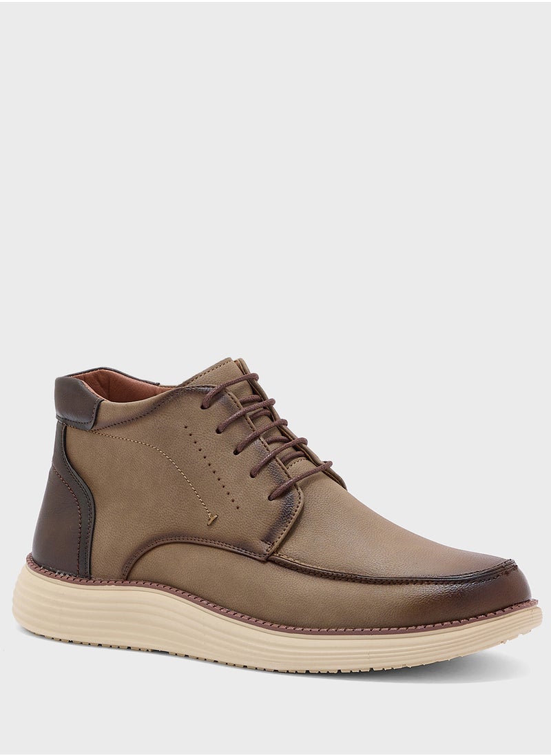Robert Wood Light Weight Casual Moc Toe Boots  - Image 2