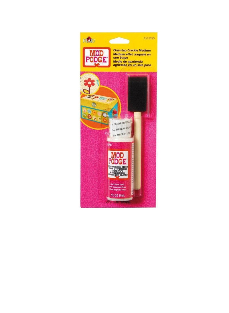 Mod Podge Mod Podge Medium with Foam Brush 2oz Crackle It  - Image 3