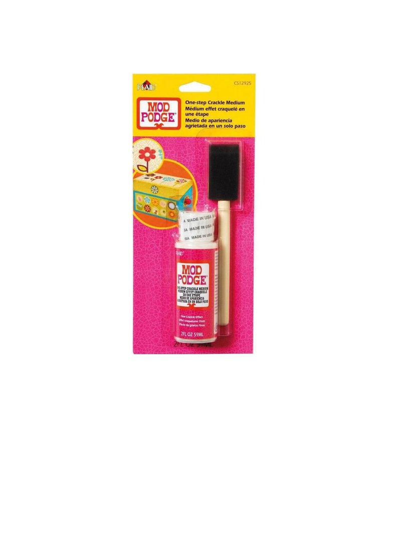 Mod Podge Mod Podge Medium with Foam Brush 2oz Crackle It  - Image 2