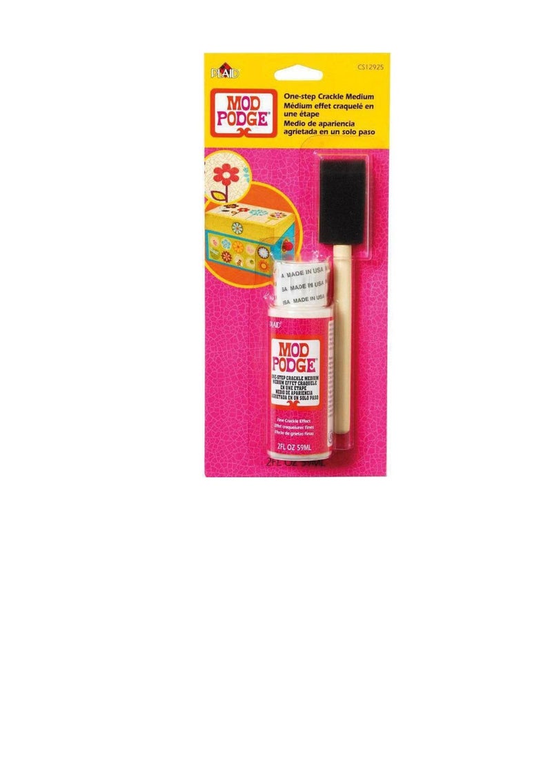Mod Podge Mod Podge Medium with Foam Brush 2oz Crackle It  - Image 1