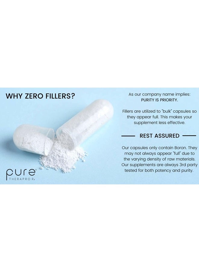 Pure TheraPro Rx Bio Boron, 5mg/Capsule, 180 Capsules, Bororganic Glycine Boron Supplements for Men & Women, Vegan Mineral Supplements for Bones, Cardiovascular Function & Immunity Support - Image 5