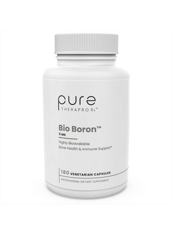 Pure TheraPro Rx Bio Boron, 5mg/Capsule, 180 Capsules, Bororganic Glycine Boron Supplements for Men & Women, Vegan Mineral Supplements for Bones, Cardiovascular Function & Immunity Support - Image 1